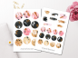 Preview: Colorful Moons Sticker Set